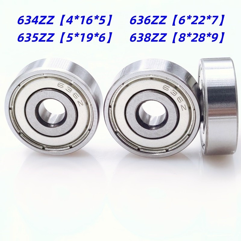 แบริ่งมินิบอลร่องลึก 634ZZ 6.35 636 238-Z เหล็กแบริ่ง