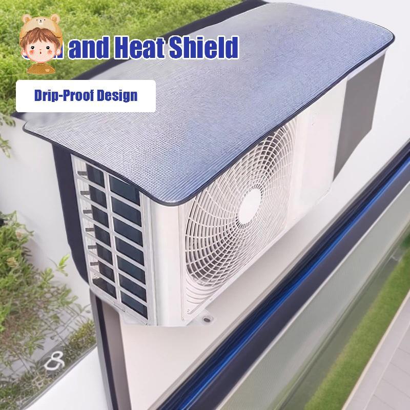 ฝาครอบเครื่องปรับอากาศกลางแจ้ง Mini แยกฝาครอบแสงแดดความร้อน Shades Visor Protector Defender สําหรับภายนอก AC Unit Mini แยก Air Conditioner & เครื่องทําความร้อนปั๊มคอมเพรสเซอร์