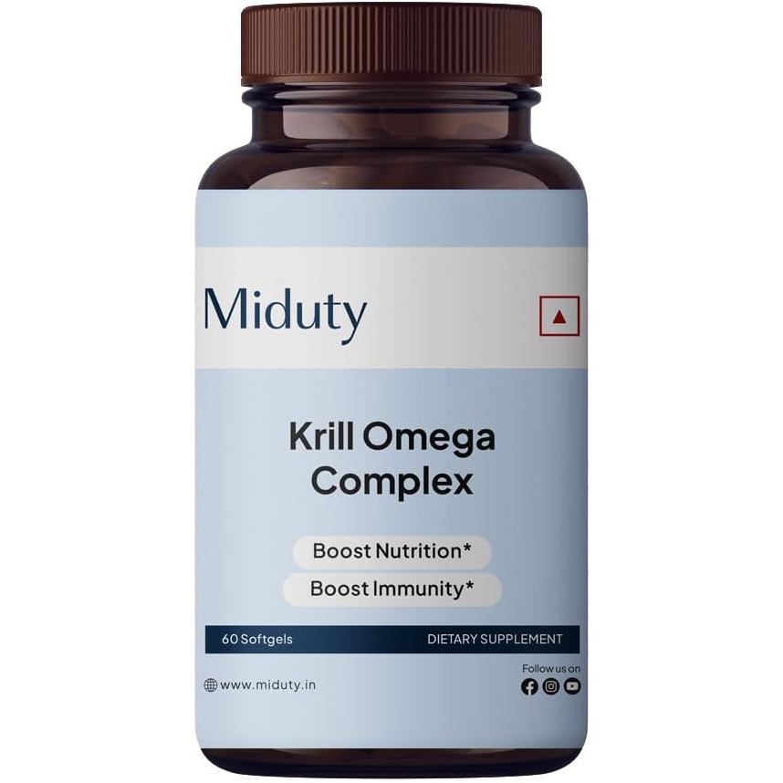 Palk Notes Miduty Krill Oil-น้ํามันปลาแซลมอนป่า-Omega 3 Krill Oil-Astaxanthin-EPA และ DHA-Omega 3-Kr