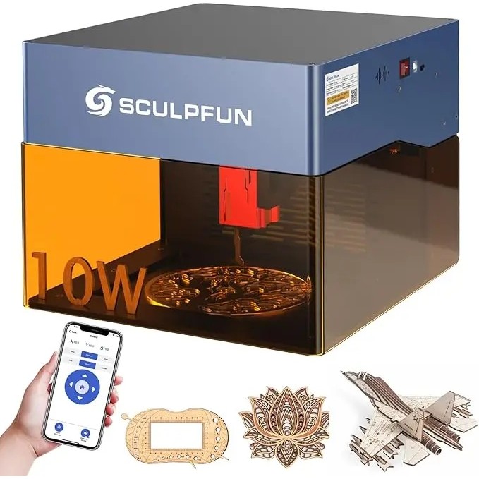 ผลิตภัณฑ์ฮิต SCULPFUN ICube Mini Machine De Gravure แบบพกพา CNC Multi เลเซอร์ตัดเครื่องแกะสลักสําหรั
