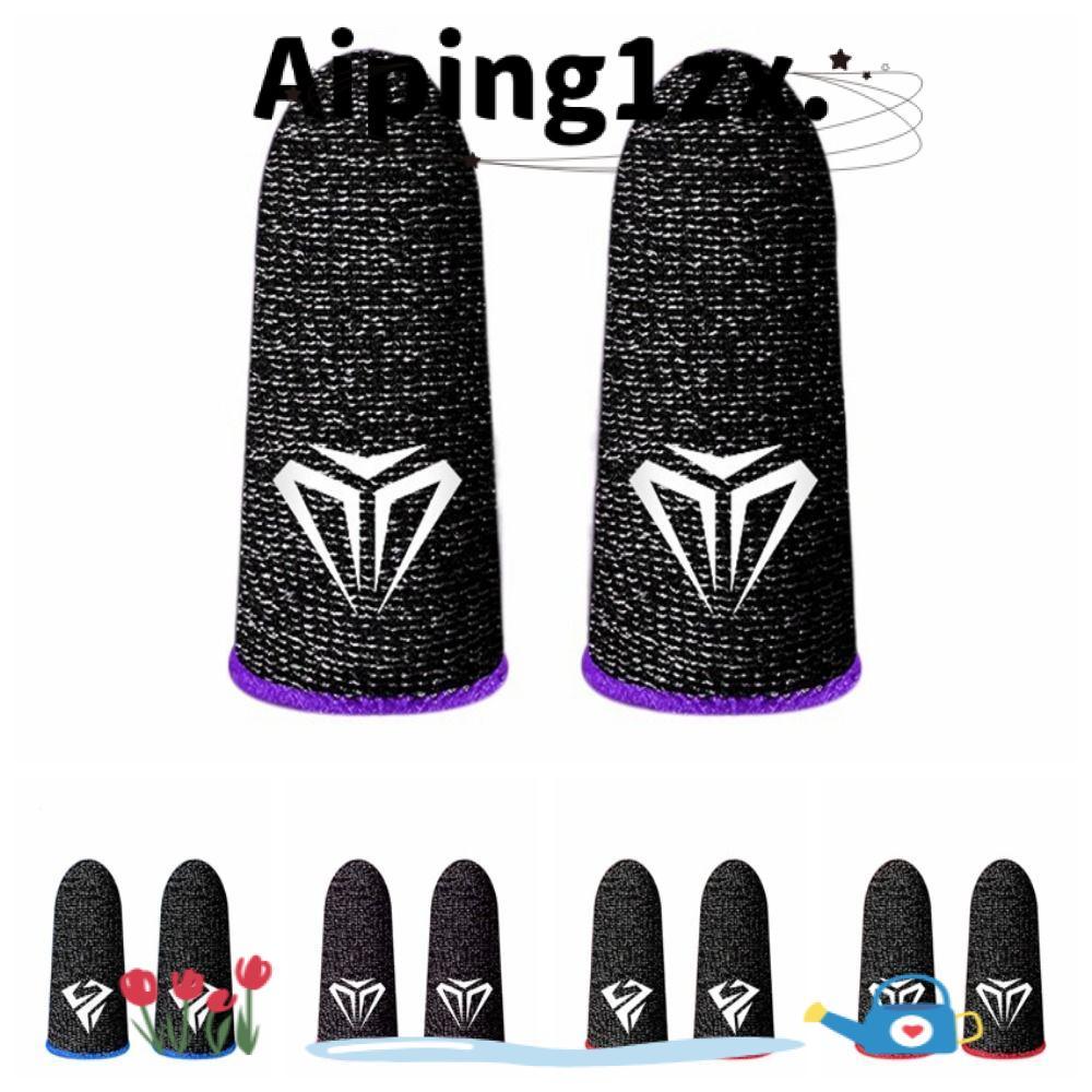NG1ZX 2 ชิ้น Gaming Finger Cover, Breathable Sweatproof เกมมือถือถุงมือปลายนิ้ว, Anti-slip Sensitive
