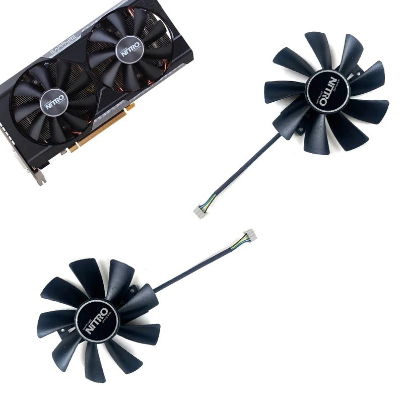 * พัดลมระบายความร้อนใหม่ 100 มม. GAA8B2U/GAA8S2U 4pin DC 12V 0.45A R9 380X GPU Cooler สําหรับ Sapphi