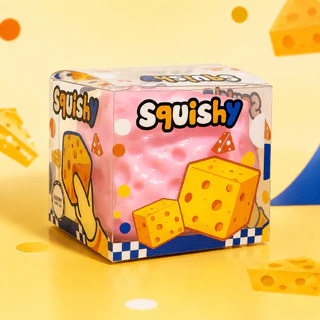 🧀ส่งจากไทย🧀 ชีสฟิดเจ็ต Cheese Squishy Fidget เนื้อนุ่มหนึบ ปั้นทรงได้ บีบเล่นเพลิน ของเล่นคลายเครียด มีไซส์ M/L