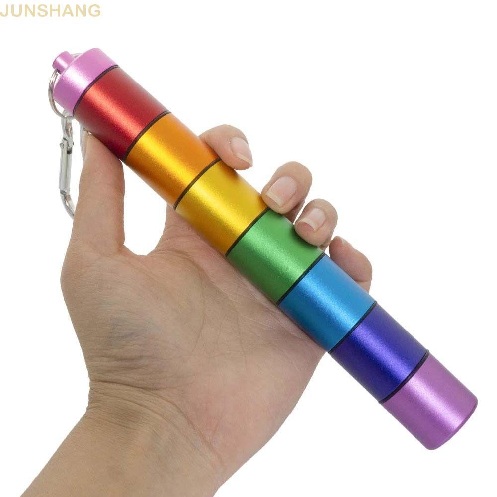 JUNSHANG กล่องยา Travel แบบพกพา Pill Organizer คอนเทนเนอร์พวงกุญแจ Strong Tightness เครื่องจ่ายยา