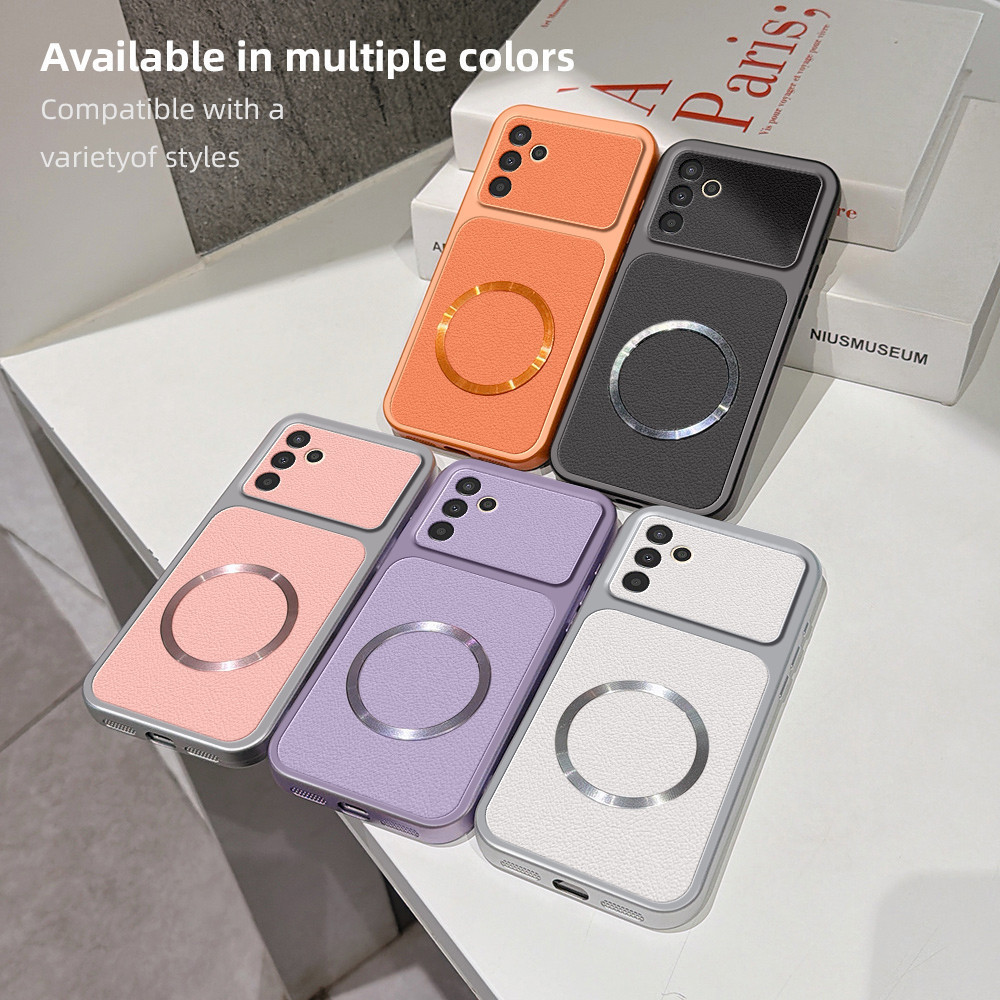 เคสสําหรับ Samsung A27 SM-A276E/DSN SM-A276B SM-A276E SM-A276E/DS SM-A276B/DS เคสหนังเคลือบพร้อมแหวน