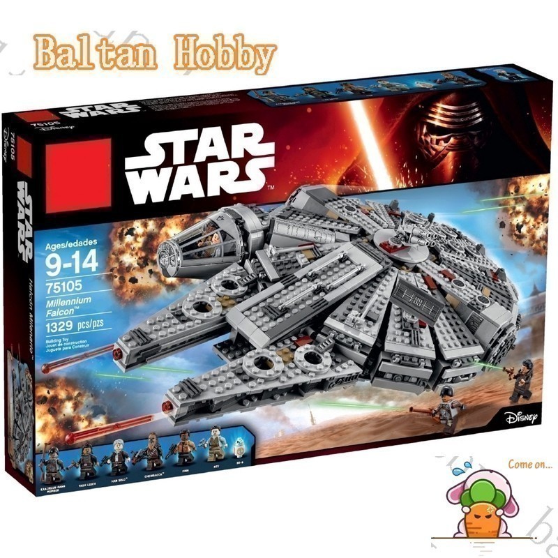 Gomora Hobby GH1X MOC พร้อม Star Wars 75105 Millennium Falcon บล็อกตัวต่อ EW7