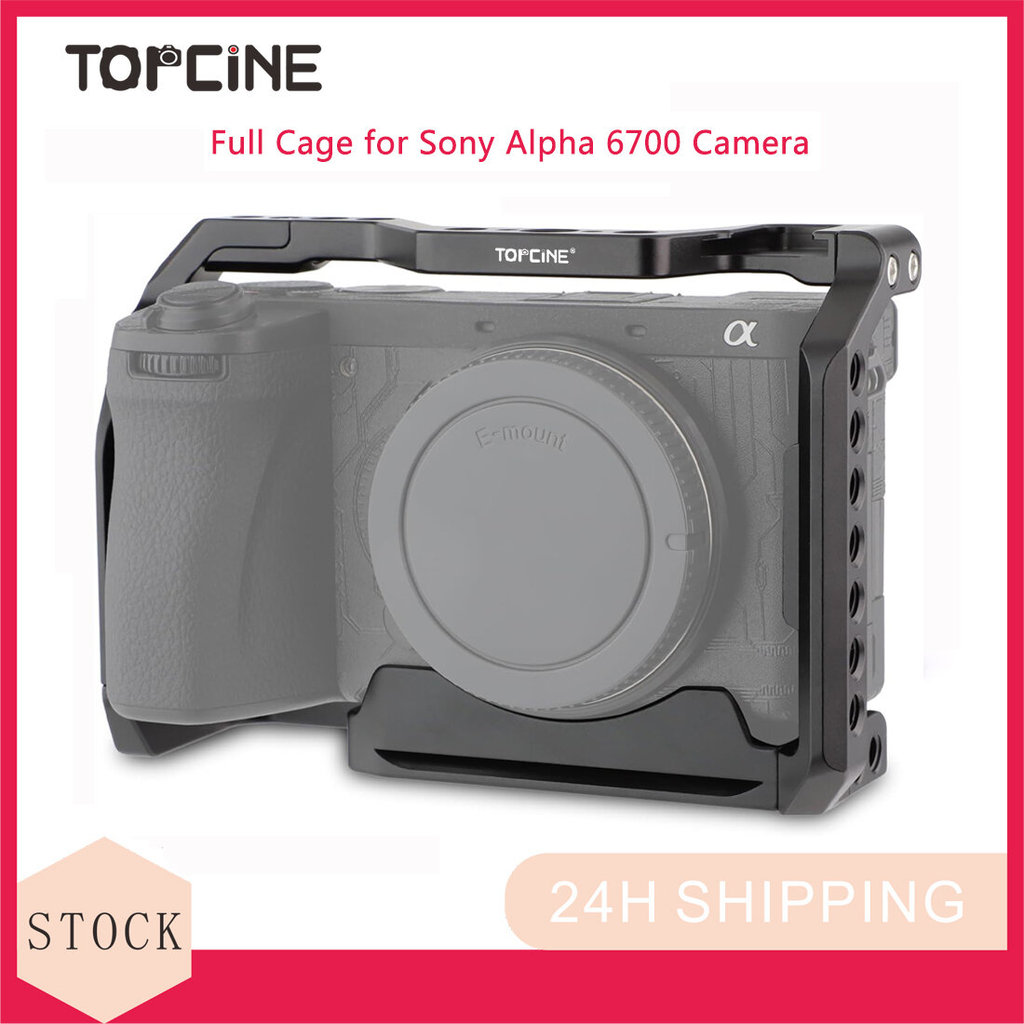 Topcine A6700 กรงกล้องพร้อมฐาน Arca และแผ่นปลดเร็วในตัวสําหรับ Sony a6700 - กรอบป้องกันที่ทนทาน Rig 