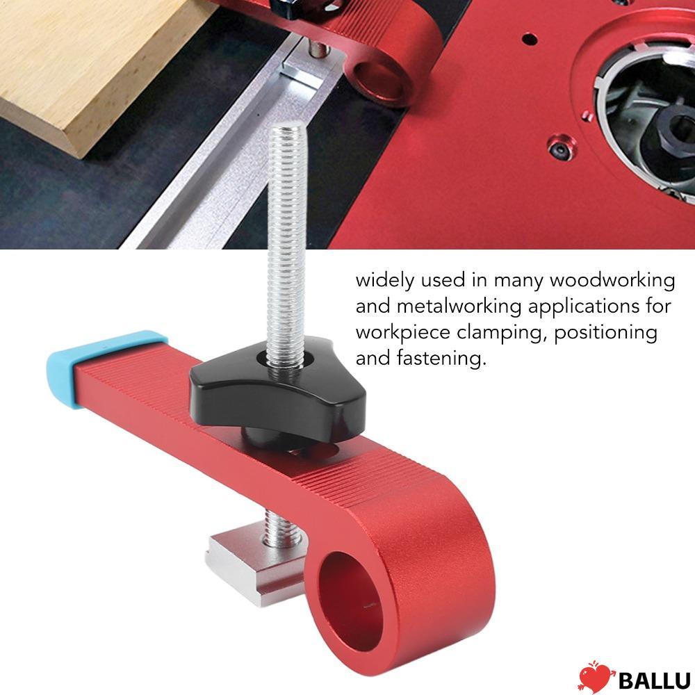 BALLU T Track Clamps Kit, ช่อง T Track Clamp, อุปกรณ์เสริมอลูมิเนียมสีแดง T Track Hold Down Clamps ต