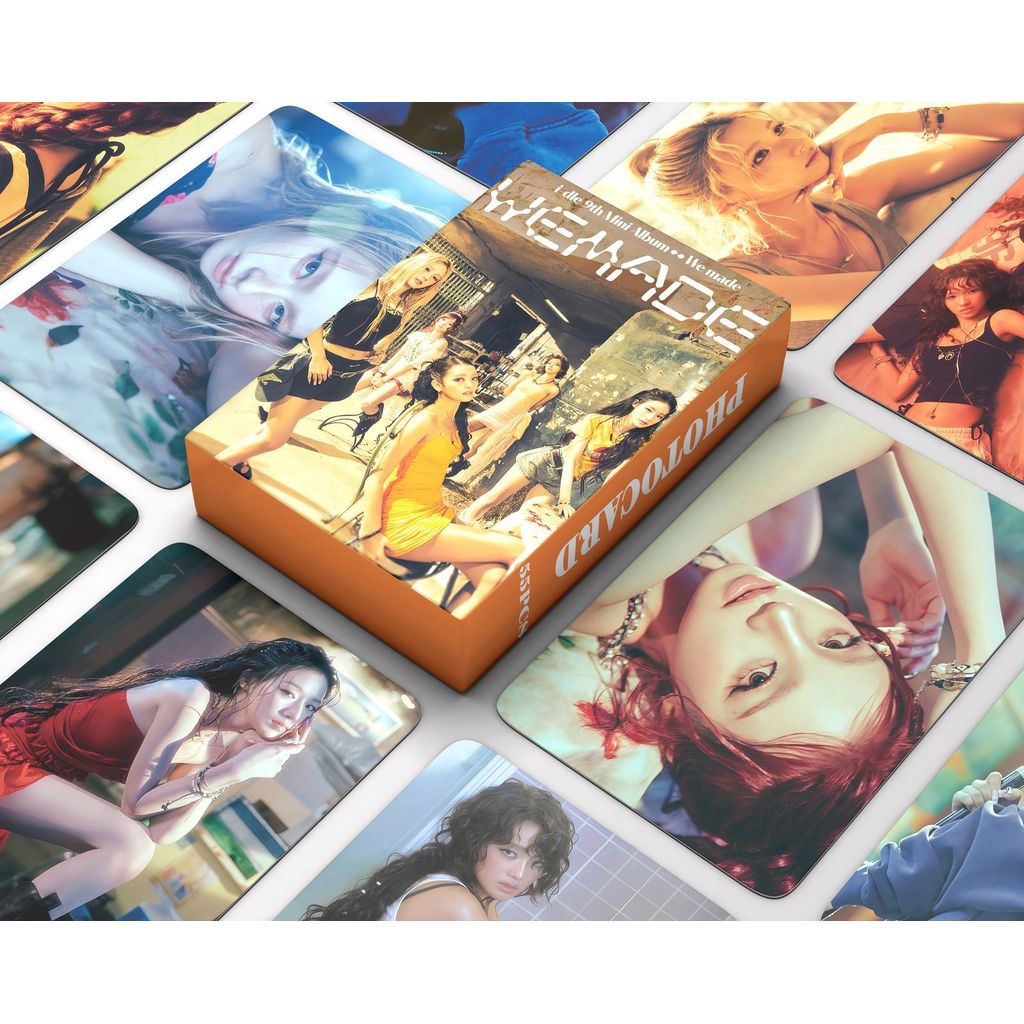 55pcs I-DLE WE MADE Lomo การ์ด Mono 6th Anniversary เราคือ Yuqi แรงจูงใจวิทยุ MINNIE HER Blind Eyes 