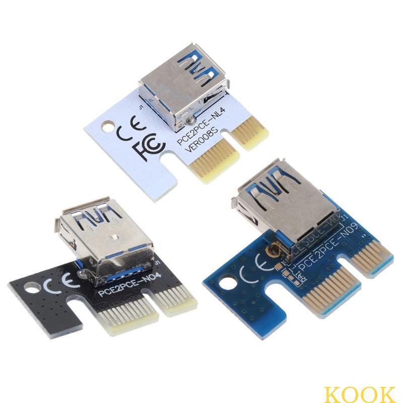 KOOK PCIE 1X to16X อะแดปเตอร์กราฟิกการ์ดสายต่อ PCI-E X1 การ์ดขนาดเล็ก