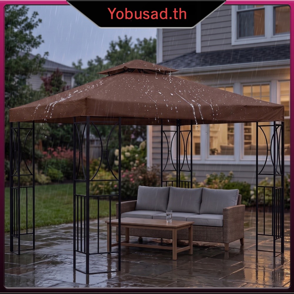 [Yobusad.th] Outdoor Gazebo Canopy Top Cover Outdoor Patio Canopy Replacement Cover