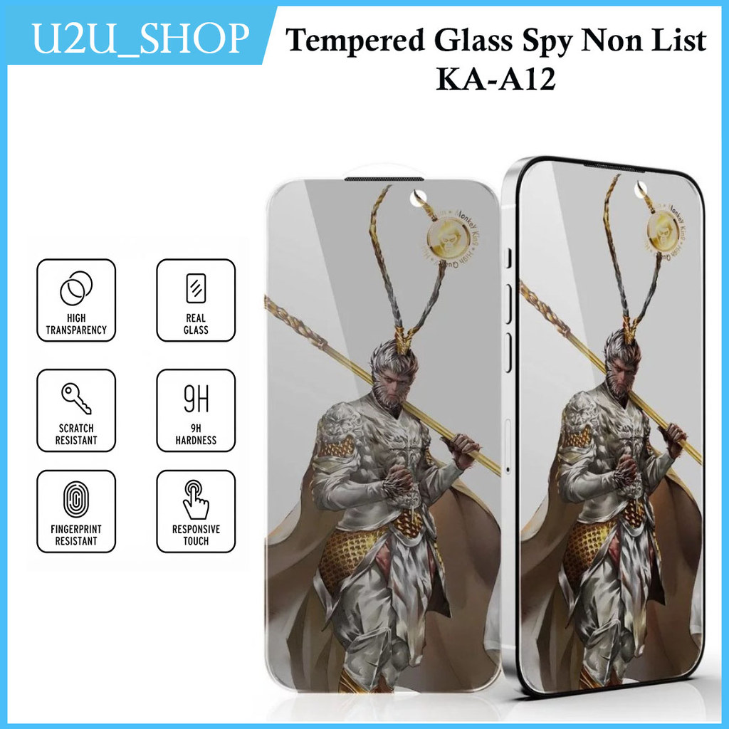 KA-A12 กระจกนิรภัย Monkey King ความเป็นส่วนตัวไม่มีรายการสําหรับ Realme C3 C11 C12 C15 C17 C20 C21 C