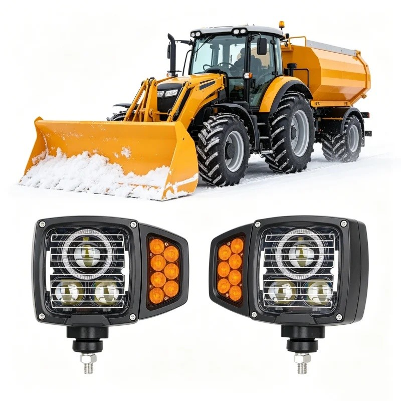 M6YZ LED Cab ไฟหน้าสําหรับเคส IH Puma Series 82001284 84377387 150 165 185 220 เลนส์อุ่นรถแทรกเตอร์ 