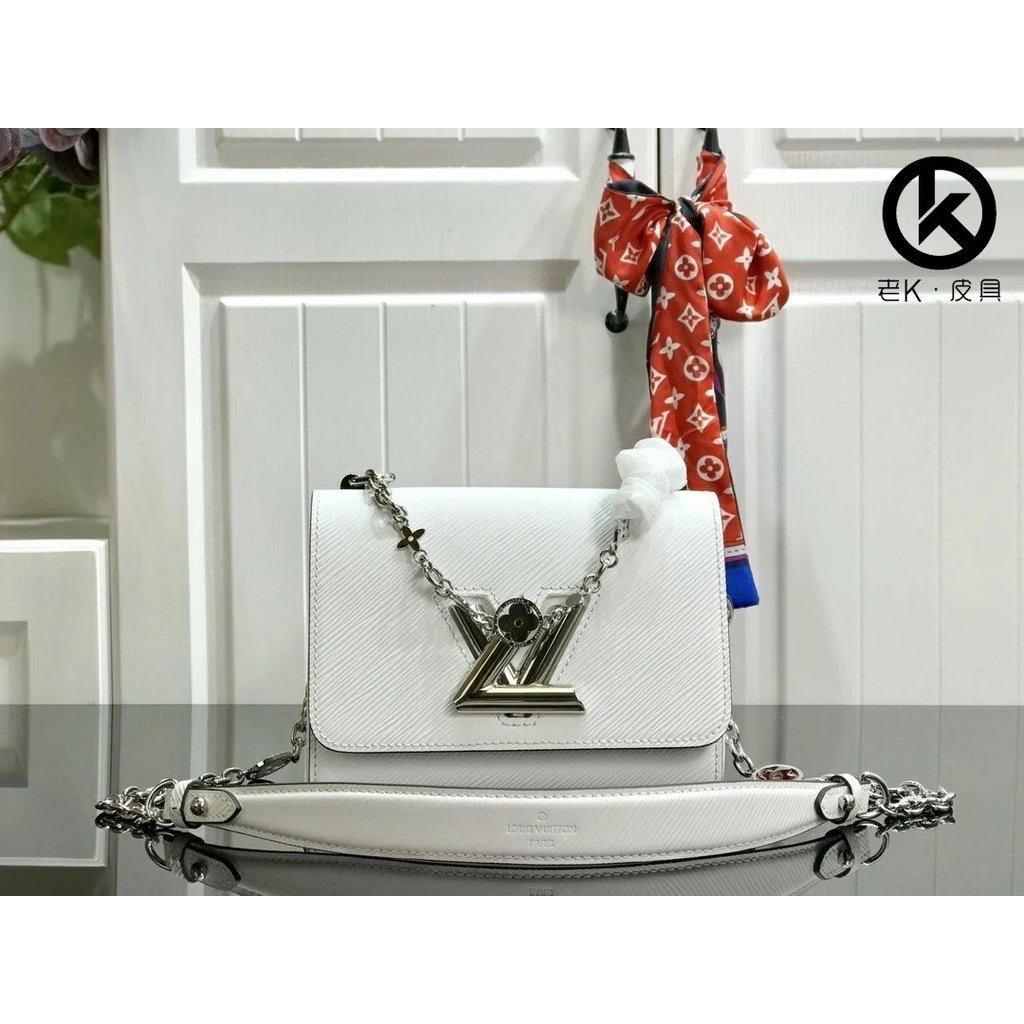 No Mixed Hair กระเป๋าถือมาใหม่ M55531 สีขาว 50332 Encounter ประณีตคริสตัล Chain One Flower in Round