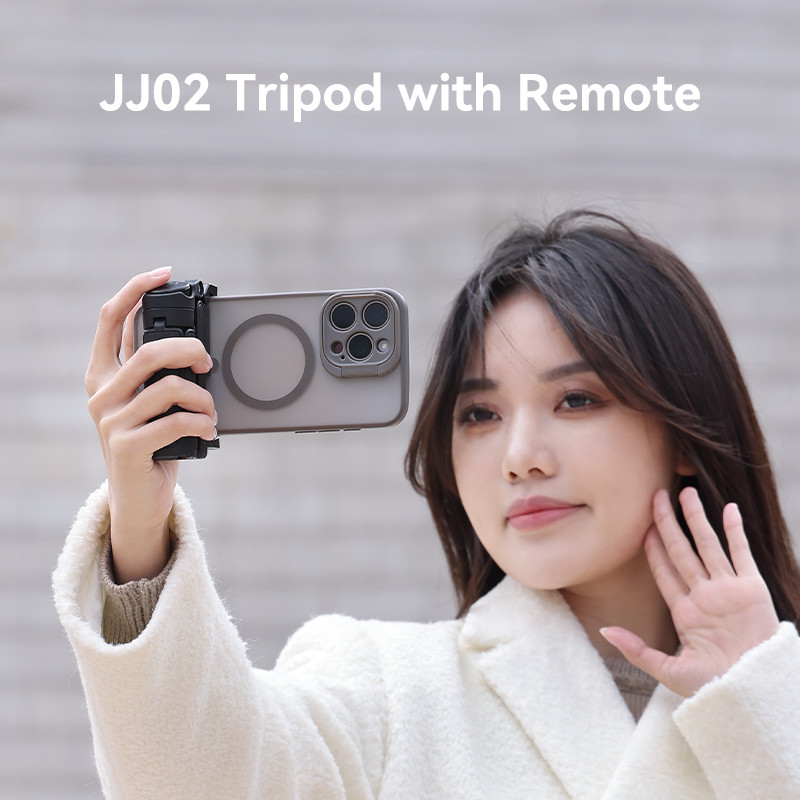 Ulanzi JJ02 ขาตั้งกล้องพร้อมรีโมท 3-in-1 Versatility Selfie Stick โทรศัพท์ Grip แนวตั้งแนวนอนยิงพร้อ