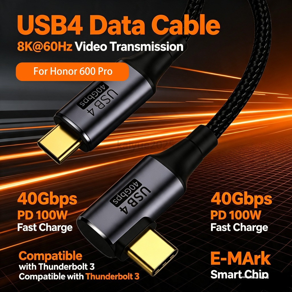 FUDIANDA 100W Fast Charging USB4.0 Thunderbolt 3 4 USB C ถึง Type C สาย 40Gbps 8K @ 60Hz PD Type-C ส