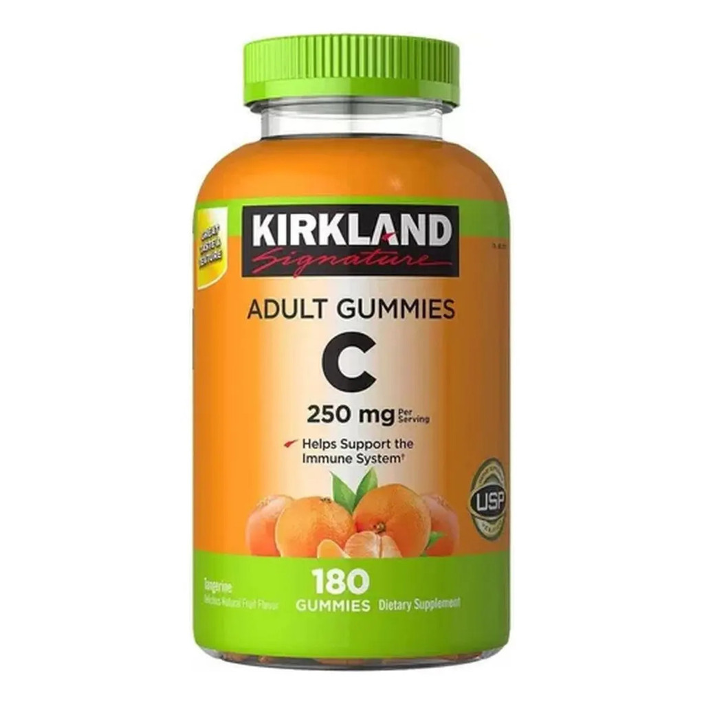 Kirkland Adult Vitamin C 250mg บรรจุ 180 แคปซูล กัมมี่รสส้ม SD2Q