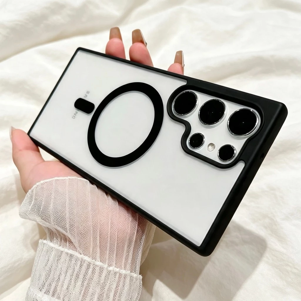TPU Magnetic เคสโทรศัพท์ For Samsung A07 A17 A56 A36 A16 A06 A54 A55 A15 A37 A57 A26 A25 S26 S25 กันกระแทก ชัดเจน สีทึบ