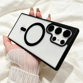 TPU Magnetic เคสโทรศัพท์ For Samsung A07 A17 A56 A36 A16 A06 A54 A55 A15 A37 A57 A26 A25 S26 S25 กันกระแทก ชัดเจน สีทึบ