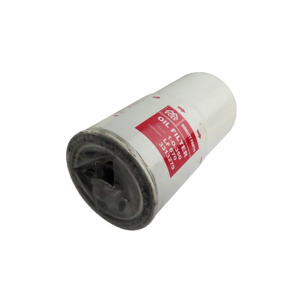 กรองเครื่อง LF670 FULL เหล็ก (1-O-350) เท่ากับ กรองเครื่องคั่มมิ่งLF670กว้าง118-สูง260-รู1.1/2"x12 [