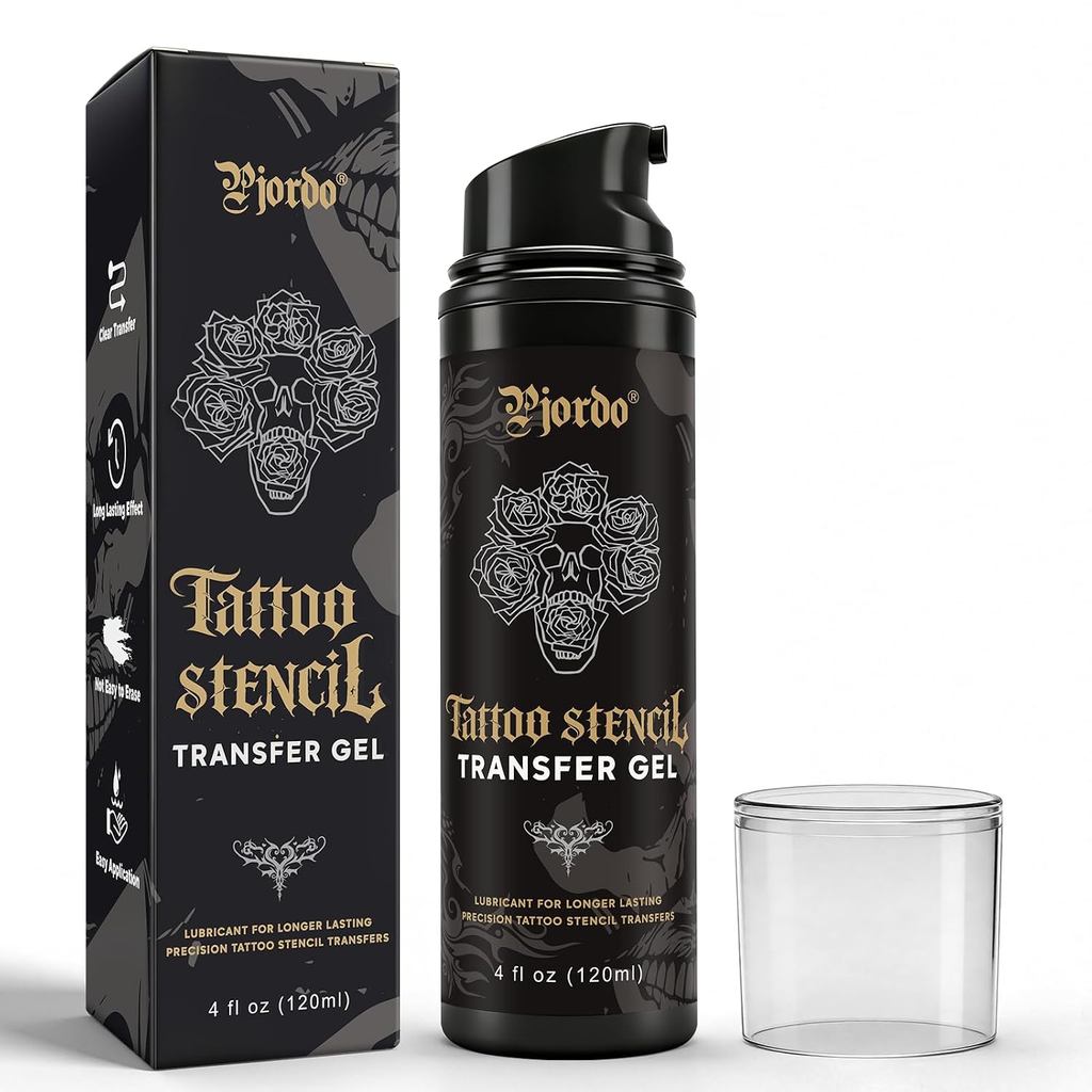 Pjordo Tattoo Stencil Transfer Gel Solution, Tattoo Stencil Gel, Tattoo Transfer สติกเกอร์กระดาษเครื