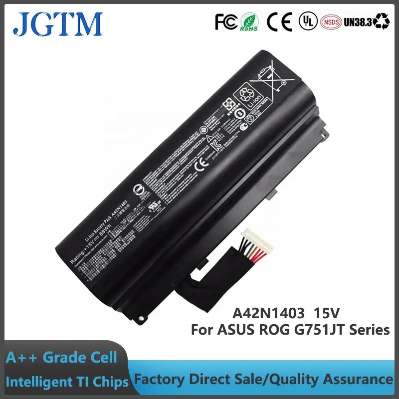 JGTM A42N1403 แบตเตอรี่แล็ปท็อปสําหรับ Asus ROG G751 G751J G751JL G751JM G751JT Series 0B110-0034000
