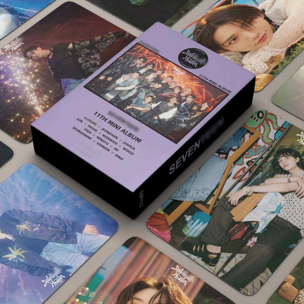 55 การ์ดรูปถ่าย SEVENTEEN Xu Minghao โฟโต้การ์ดพิมพ์ตัวเอง Full Round You Cards การ์ดภาพถ่ายสินค้า W