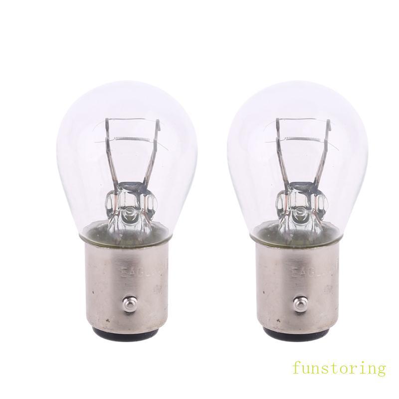 FUN 2x P21 5W S25 12V21 5 BAY15D หลอดไฟสําหรับโคมไฟถอยหลังรถยนต์