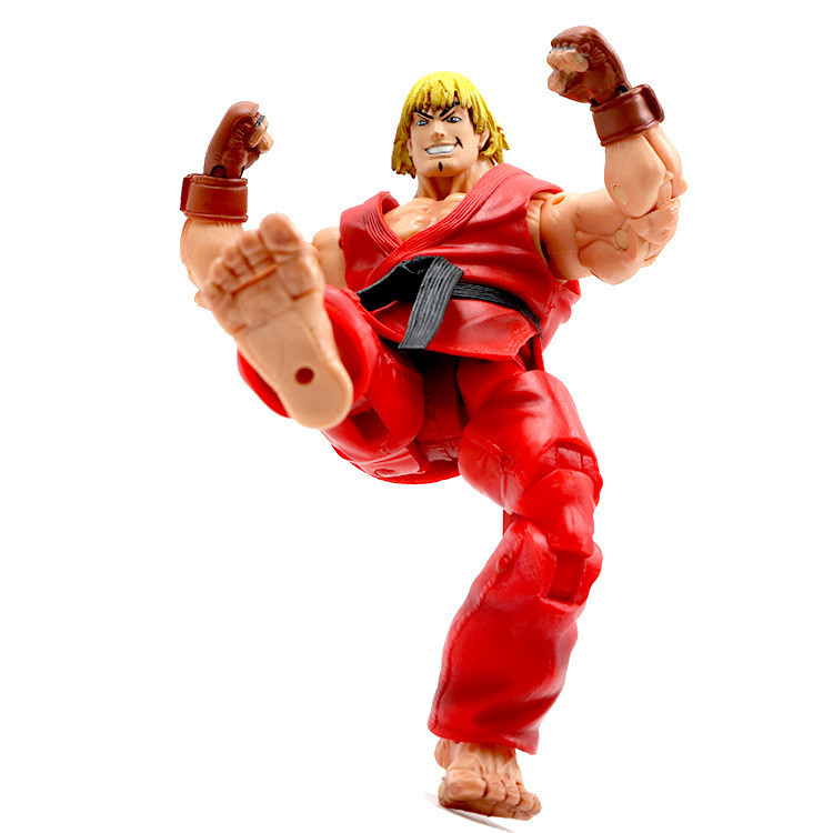 NECA Street Fighter 7 นิ้วเคลื่อนย้ายได้รูปเครื่องประดับกล่องสีบรรจุภัณฑ์วัสดุ PVC การสร้างแบบจําลอง