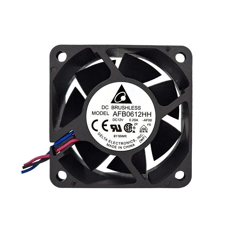 AFB0612HH-AF00 DC12V 0.20a 6025 6cm Delta ใหม่สามสายพัดลมระบายความร้อน AFB0612HH 60*60*25mm
