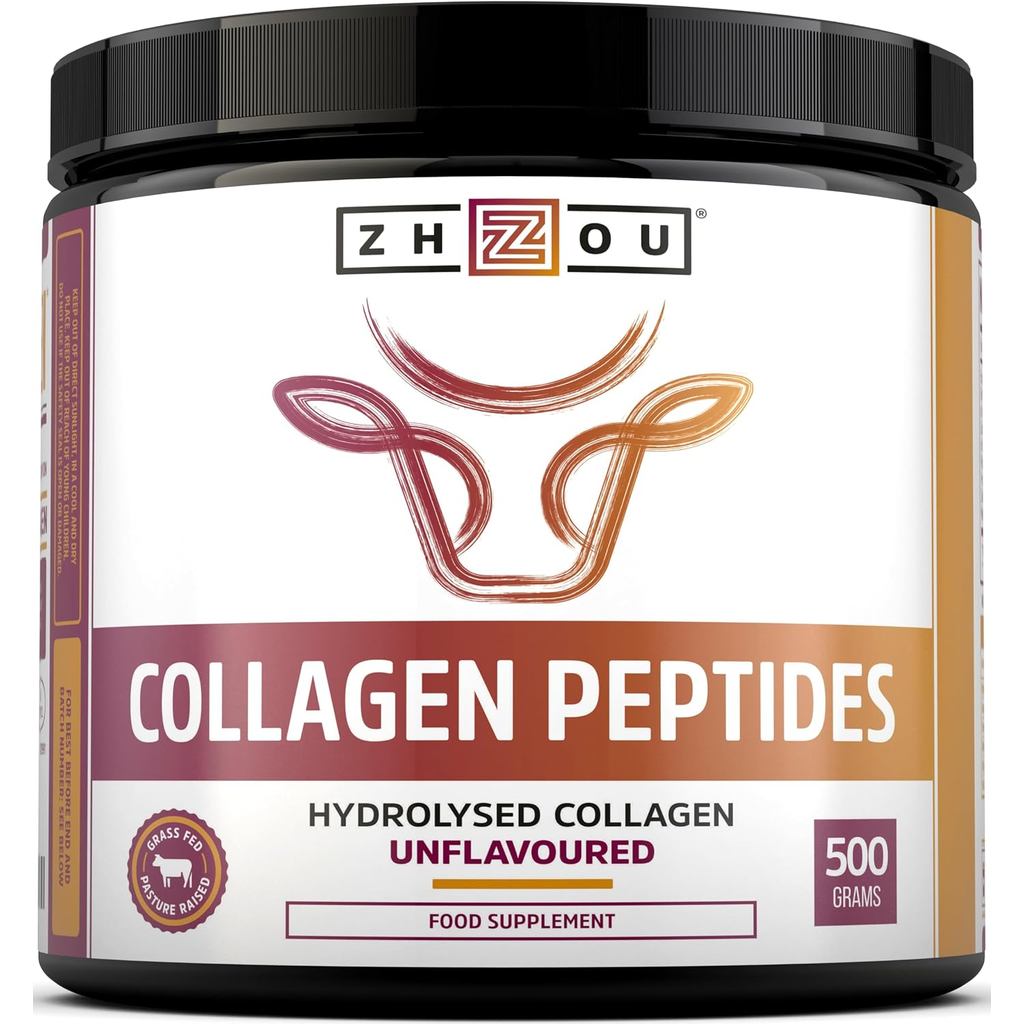 ผงคอลลาเจน 500g - ผงคอลลาเจนเปปไทด์ไฮโดรไลซีน - อาหารเสริมคอลลาเจนโปรตีนโบวีนสูง - Grass Fed ได้รับก