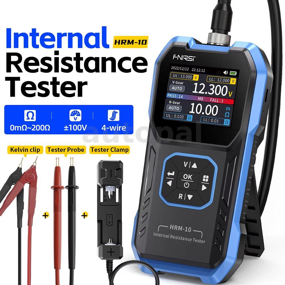 FNIRSI HRM-10 18650 แบตเตอรี่แรงดันไฟฟ้าเครื่องทดสอบความต้านทานภายในความแม่นยําสูง Trithium ลิเธียม 