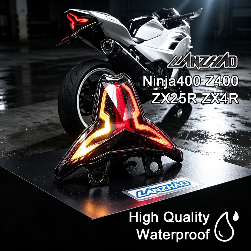 สําหรับ KAWASAKI Ninja400 Z400 ZX25R ZX4R 2021-2024 Assembly ไฟท้ายแบบบูรณาการไฟท้าย