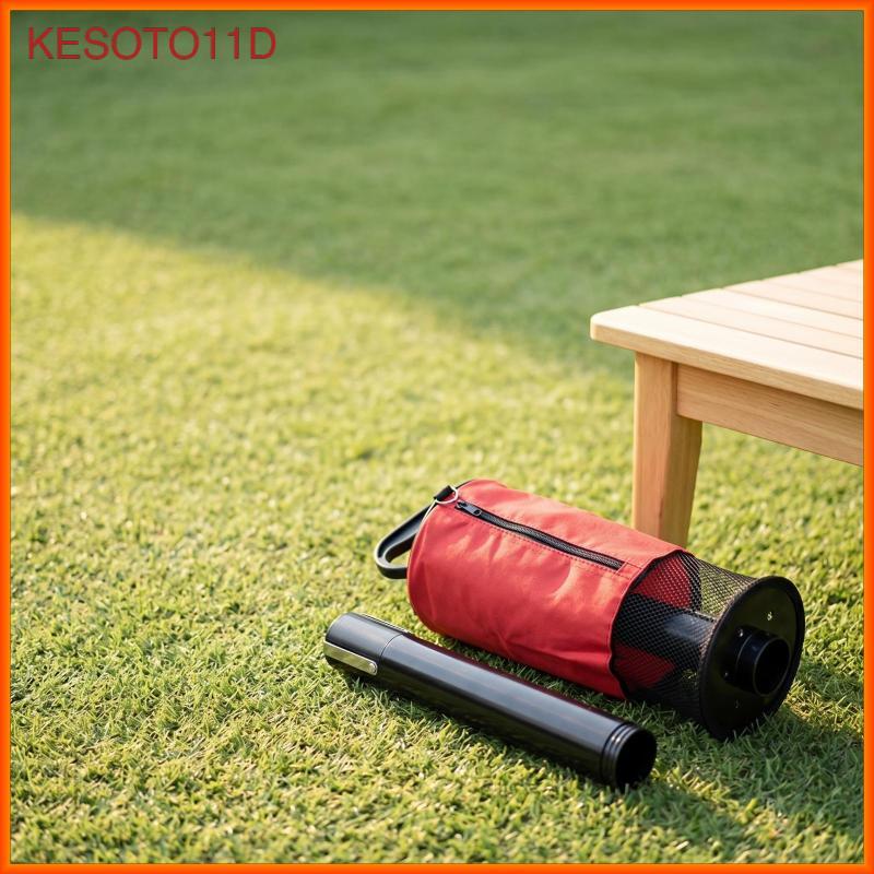 [kesoto11d] Mesh Golf Ball Retriever Tube Golf Ball Organizer สีดําแบบพกพา Golf Red