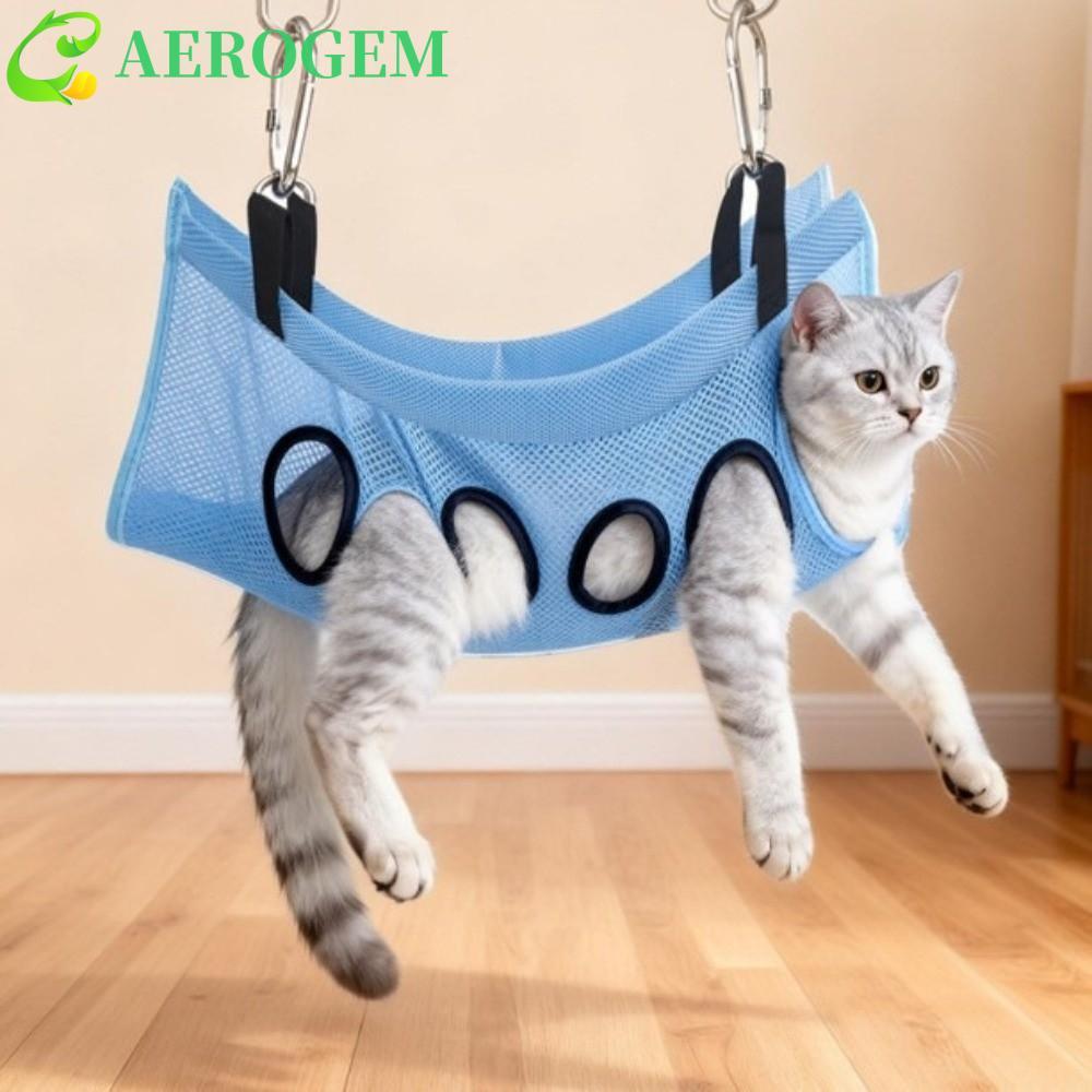 AEROGEM Puppy Nail Clipping Holder, กรอบรองรับที่ถอดออกได้ Pet Grooming Hammock, Multi Functional ปร