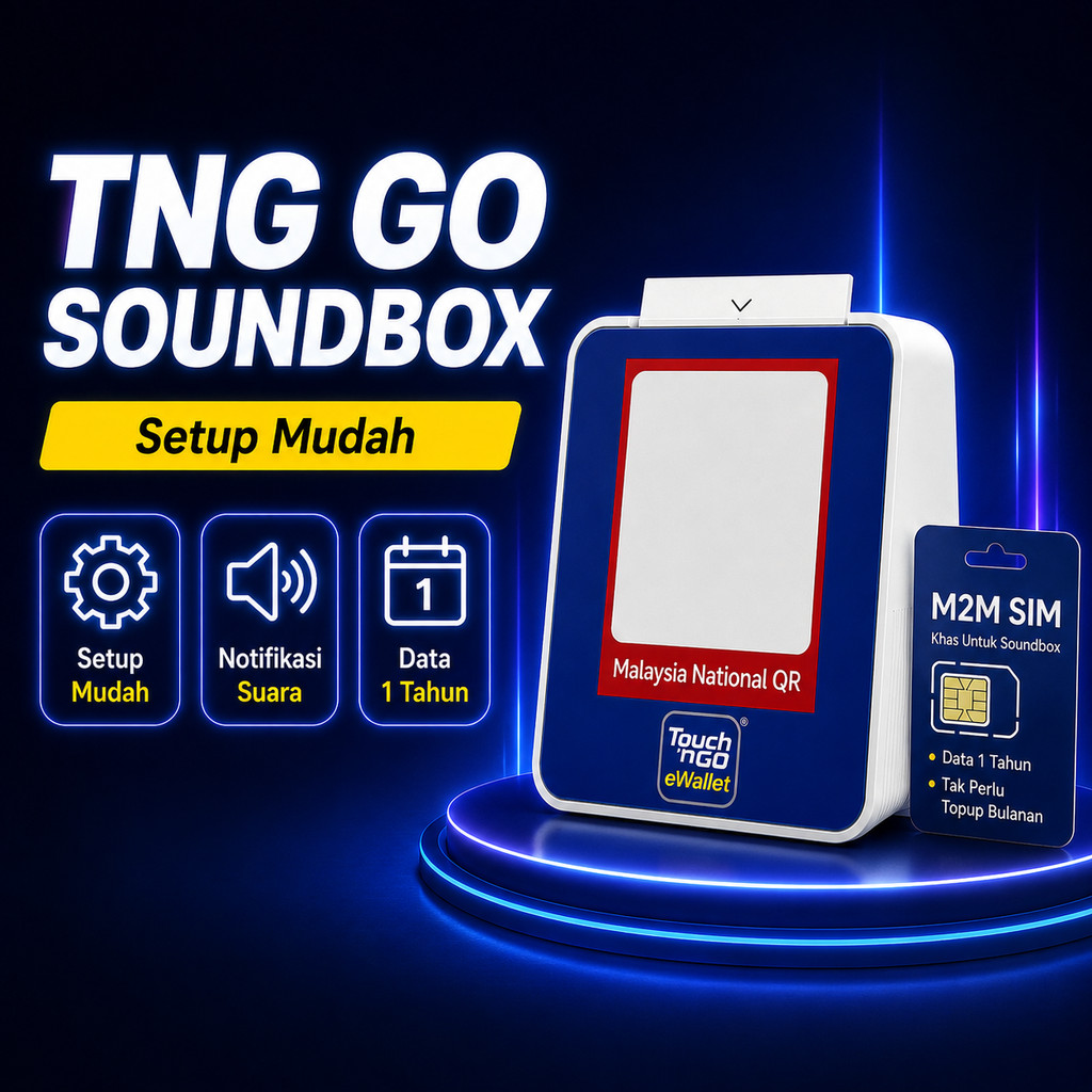 TNG Soundbox GO [MODEL BAHARU] อัพเกรด TNG Soundbox Lite Portable Touchn Go eWallet QR Payment
