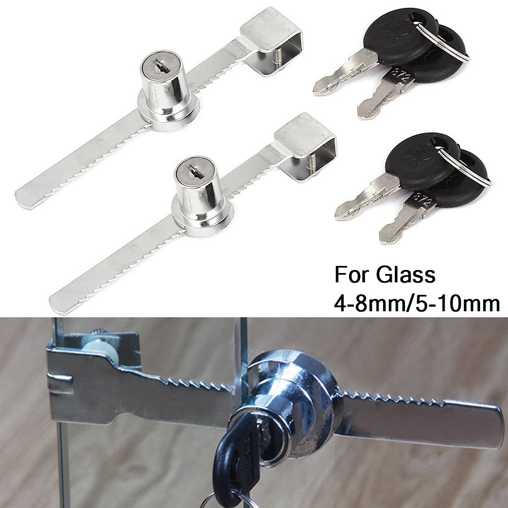 【SWTDRM】Lock Sliding Door W/2*keys With 2*Keys Zinc Alloy Cabinet Chrome Cupboard