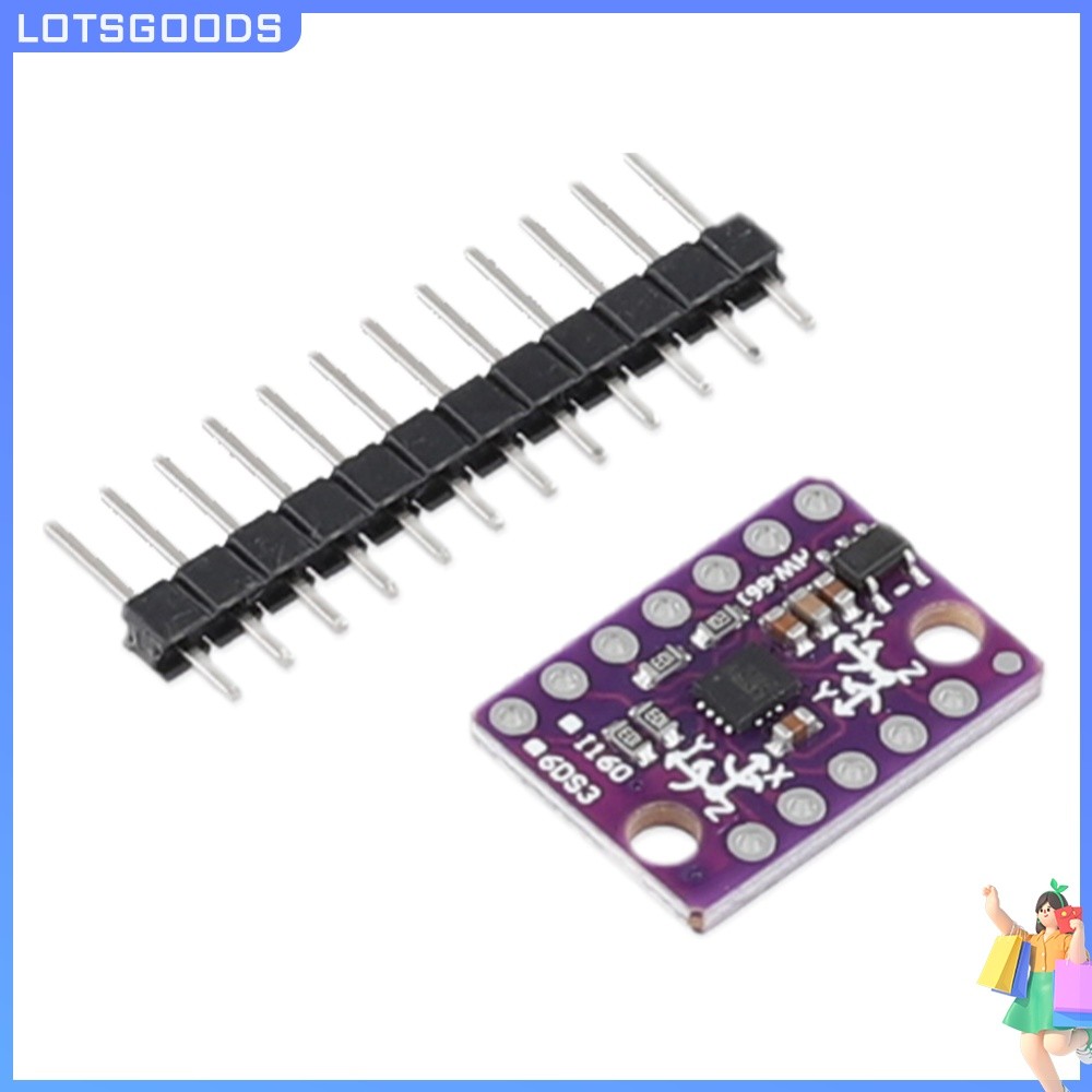[จัดส่งในพื้นที่] บอร์ดเซ็นเซอร์อุณหภูมิดิจิตอล LSM6DS3 SPI IIC Gyro Module 5V