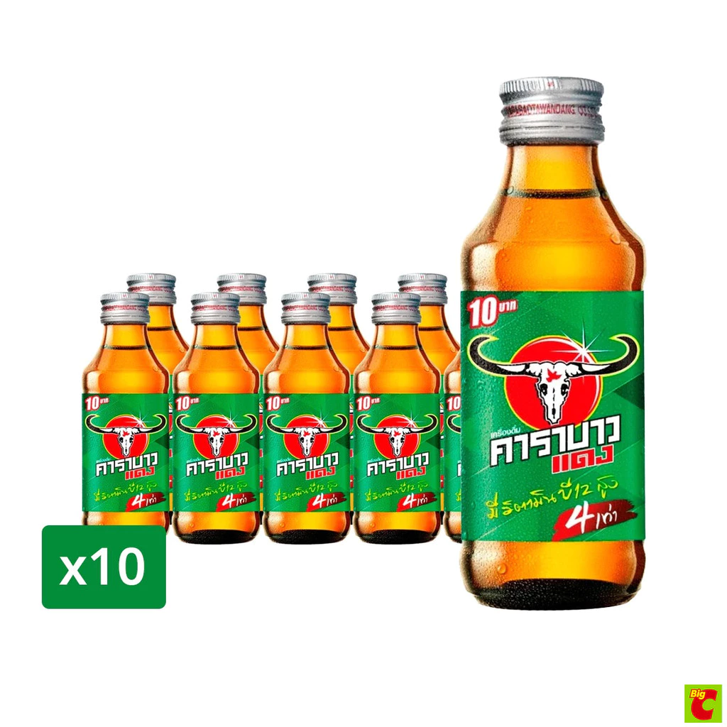 คาราบาวแดง เครื่องดื่มชูกำลัง 150 มล. แพ็ค 10