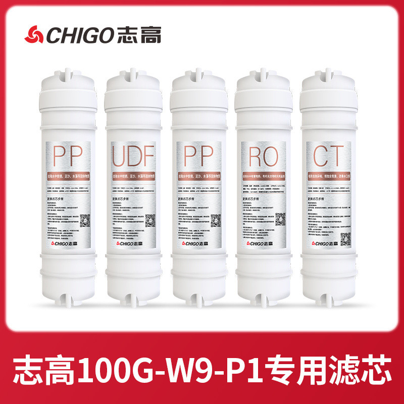 ชุดไส้กรองเครื่องกรองน้ำ Zhigo ครบชุด P1/P3/P5/P7/P9 ไส้กรองแท้ ระบบกรอง 5 ขั้นตอน ไส้กรอง PP คอตตอน