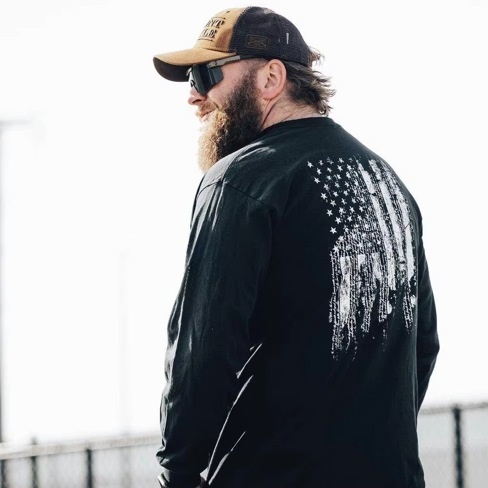 New 1776 Flag Hoodie - Black – Grunt Style Graphic Cotton High-end Luxury Unisex Style Both of Men a