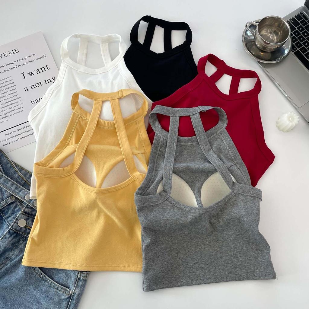 เสื้อกั๊กสตรี Modal Modal Modal Suspender Suspender ผ้าไหมน้ําแข็ง Modal เสื้อกั๊กผู้หญิงพร้อมแผ่นรอ