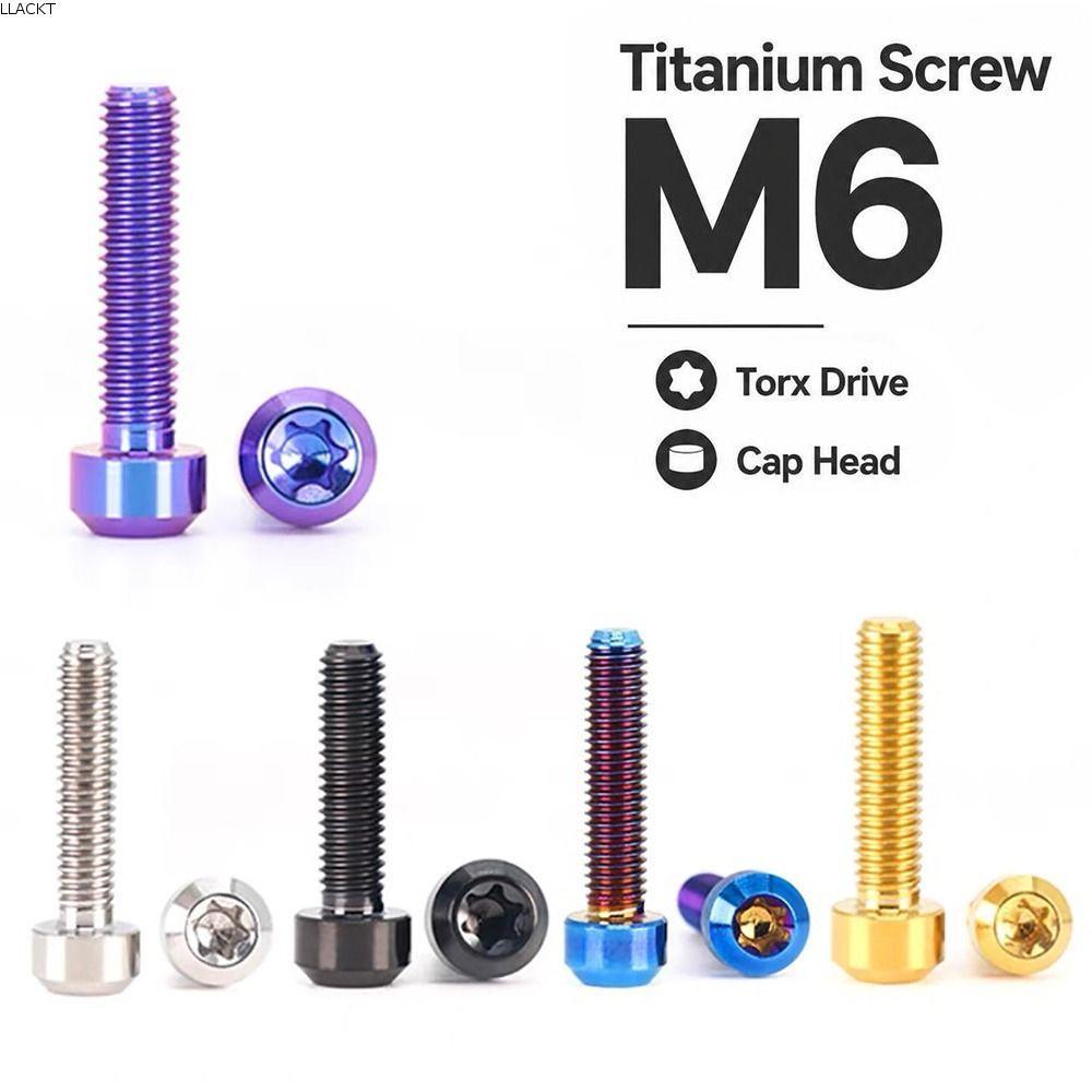 LACKT Torx Bolt, Torx Drive Titanium Titanium Screw, ทนทาน Six-Lobe Head M6 Fastener Screw การปรับเป