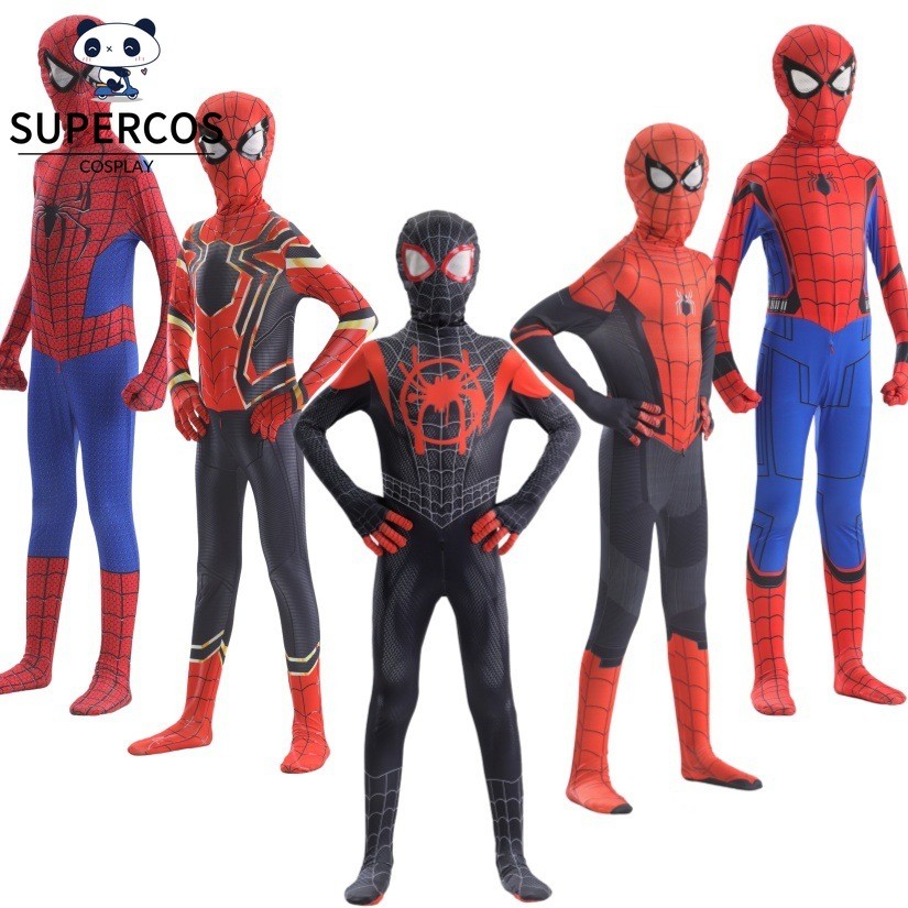 Spider-man คอสเพลย์ Jumpsuit Venom Gwen Miles เครื่องแต่งกายชุดเด็กเด็กผู้หญิงฮาโลวีน