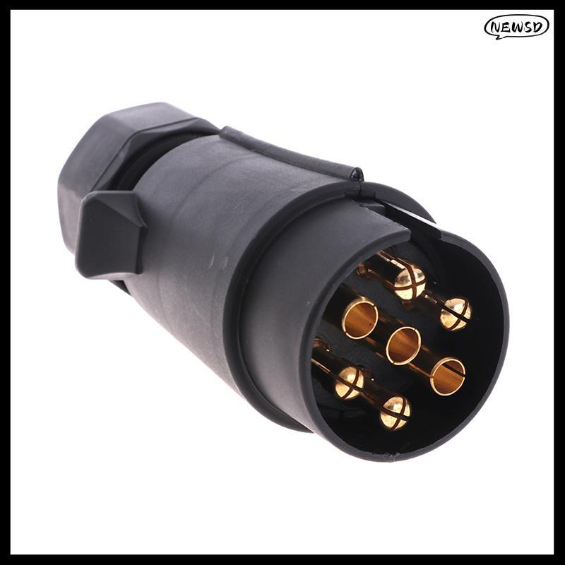 NEWSD ปลั๊กพ่วงไฟฟ้า N-Type 12V 7 พินอะแดปเตอร์ขั้วต่อสายไฟ DDC