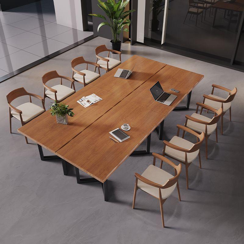 Solid wood training table, long conference table, large office table, modern negotiation table, work