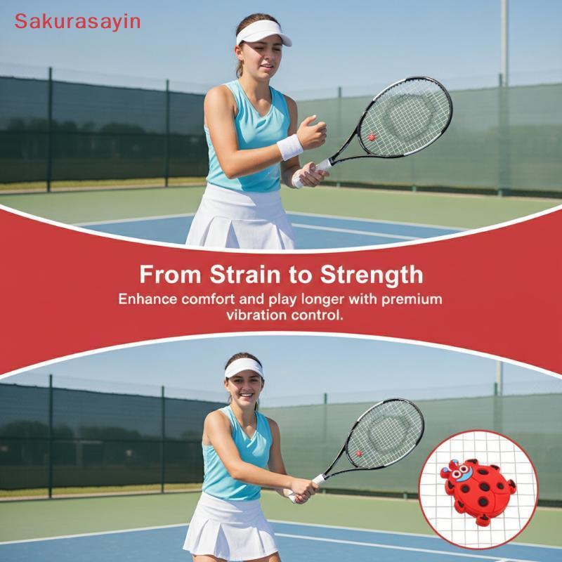 {Sakurasayin} 1/2/4pcs Tennis Dampener Sho Absorbers Tennis Raet Anti Silicone Damper Tennis Accesso