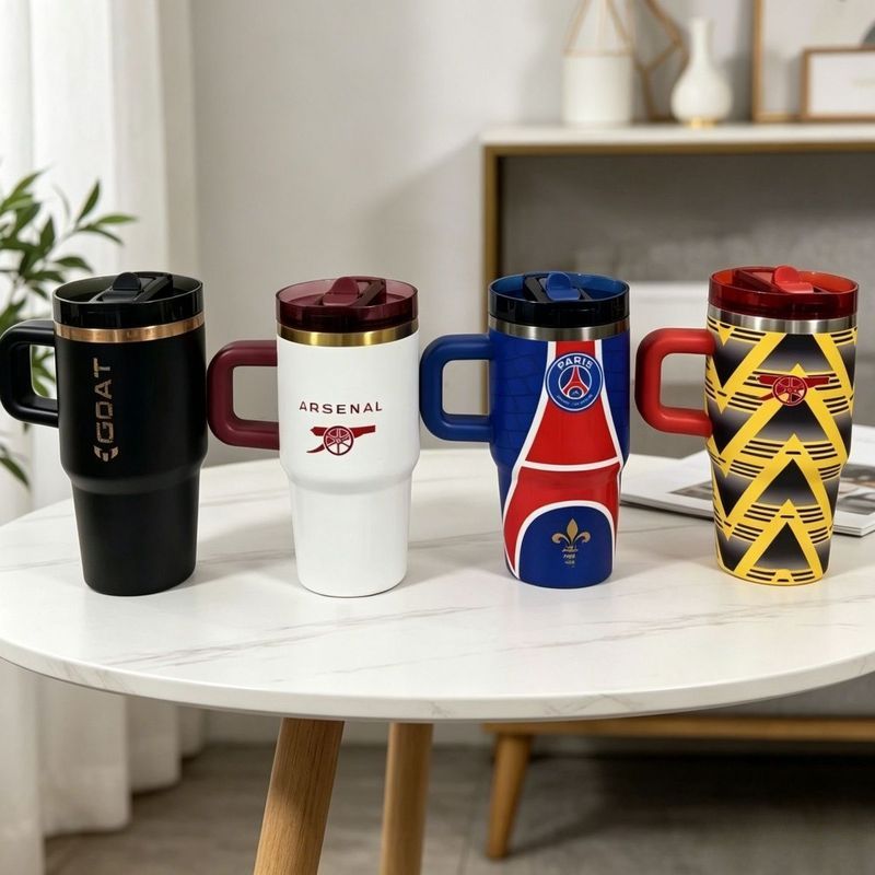Arsenal Arsenal Co-Branded Thermos Cup Messi White 40oz