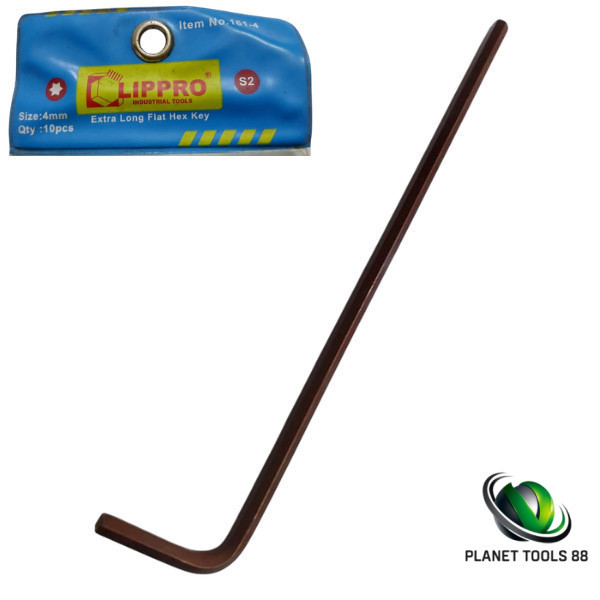 LIPPRO 4 มม.L คีย์ยาวพิเศษประเภทหกเหลี่ยม Hex Key Ball Point 4 มม.คุณภาพ Planet เครื่องมือ