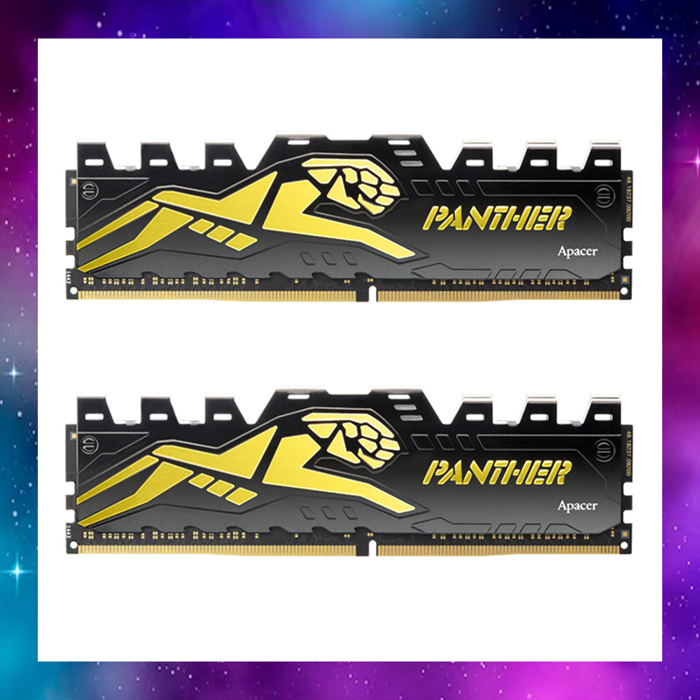 16GB (8GBx2) DDR4/3200 RAM PC (แรมพีซี) APACER PANTHER (AH4U16G32C08Y7GAA-2) ใช้งานปกติ ประกันLT